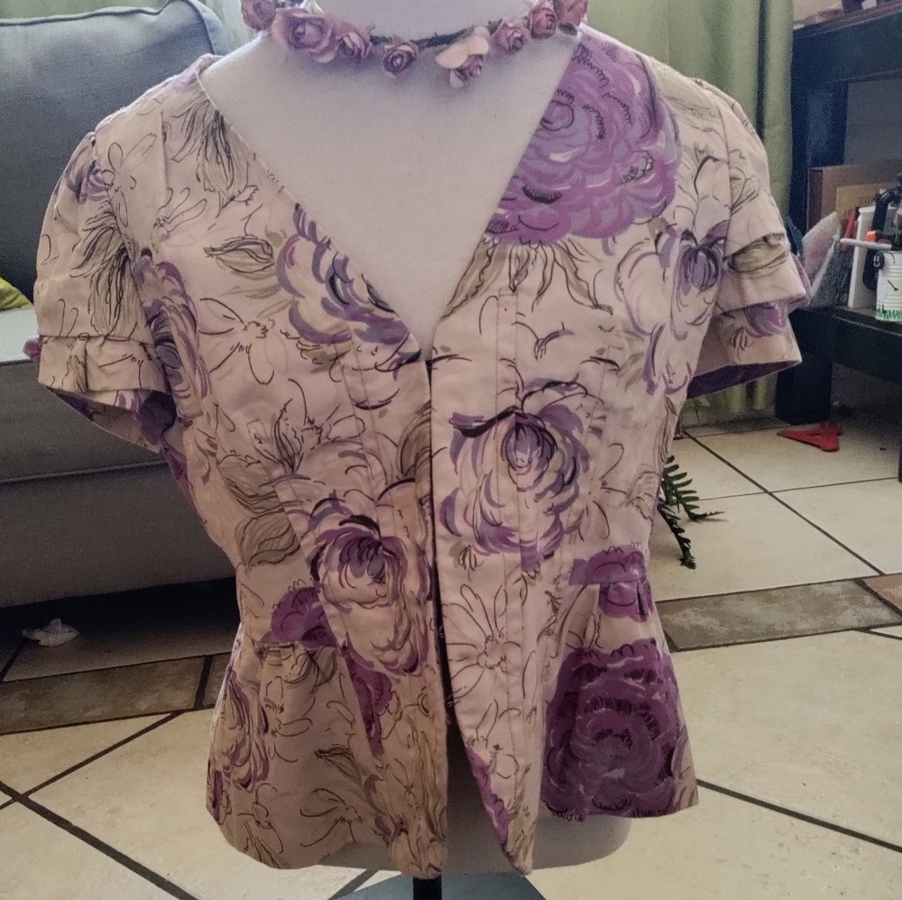 Anthropologie floral blouse